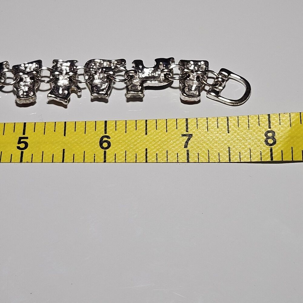 *Sale*Cat Bracelet Chain Link Magnetic Clasp Kitty Cat Kitten Calico Silver 7.5" - Picture 13 of 16